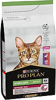 2369 ProPlan Cat Sterilised для стерилизованных кошек с уткой и печенью, 1,5 кг