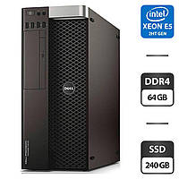 Сервер Dell / Xeon E5-2680 v4 8(16) ядер 2.7 - 3.5 GHz/ 64GB DDR4/240GB SSD/Quadro K4000 3 GB GDDR5/825W