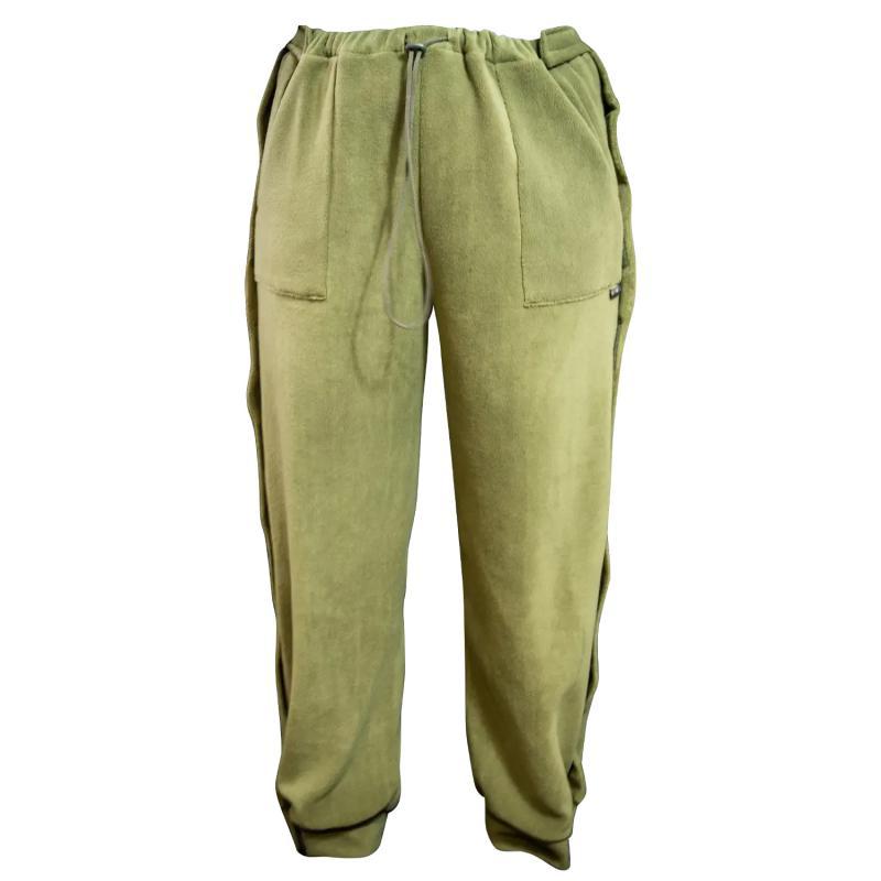 Адаптивні штани при травмуванні ніг, фліс Kirasa хакі (Арт KI422), фото 1