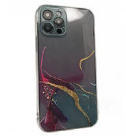 Чехол накладка Marble design TPU Case для iPhone 12 Lilac