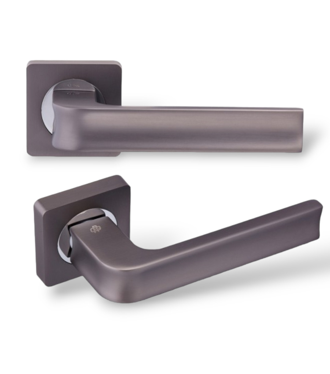 Ручки для дверей Гаврош/ Gavroche CALIFORNIUM A1 MBN/CP графіт/хром, фото 1