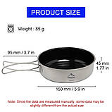 Сковорода - тарілка 900 ml + сковорода з антиаригаргим покриттям 700 ml Widesea з титану, фото 6