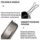 Сковорода - тарілка 900 ml + сковорода з антиаригаргим покриттям 700 ml Widesea з титану, фото 8