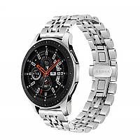 Браслет для Samsung Galaxy Watch 46 | 3 45 mm | Gear S3 Ремешок 22мм Link Xtra стальной Серебряный BeWatch
