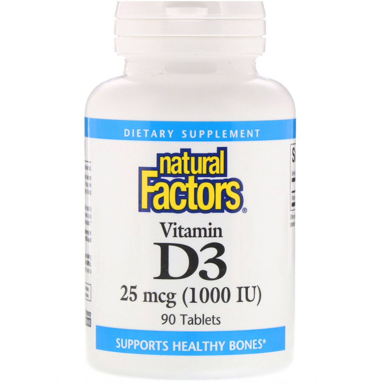 Вітамін D3 Natural Factors Vitamin D3 25mcg 1,000 IU 90 Tablets