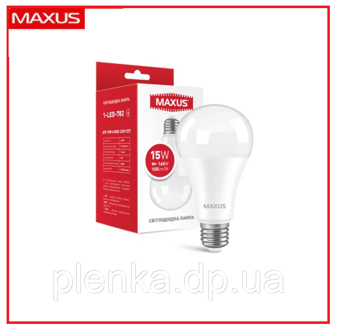 LED лампа MAXUS A70 15W 4100K 220V E27 (1-LED-782)