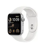 Смарт-годинник Apple Watch SE 2 GPS 44mm Silver Aluminum Case with White Sport Band M/L (MNTJ3)