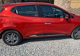 Накладки на дверні ручки HB для Renault Clio IV 2012-2019 рр. Нержавіюча сталь Carmos (4шт)