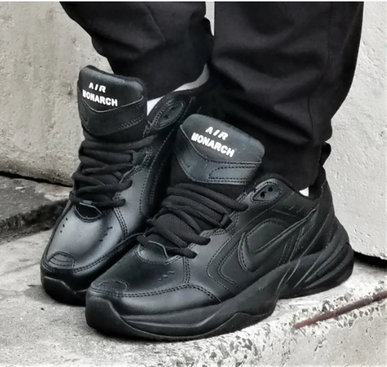 Nike monarch hotsell black on feet