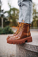 Женские ботинки Balenciaga Boots Tractor Brown Баленсиага трактор