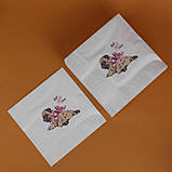 Серветки паперові сервірувальні дитячі святкові з малюнком "Мопс" 40*40см 10 шт, фото 2