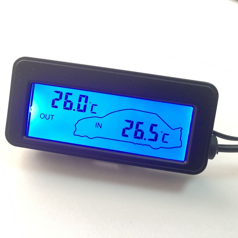 Автомобільний цифровий термометр гігрометр 12 В автомобільний годинник