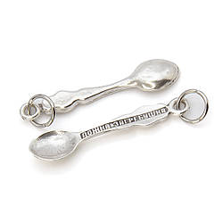 Підвіска Ложка загребушка 31х7 мм 1 шт. Срібло
