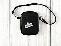 Маленькая Сумка Nike черного цвета / Мужская спортивная сумка через плечо найк / Барсетка Найк
