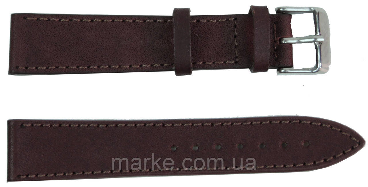 Шкіряний ремінець для годинника Mykhail Ikhtyar Ш20 мм коричневий