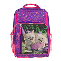 Рюкзак школьный ортопедический для девочек 1-3 класса, рюкзак в школу для первоклассницы 8л фиолетовый 866