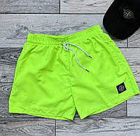 Купальные шорты мужские пляжные для плавания брендовые Stone Island летние короткие зеленые Турция. Живое фото