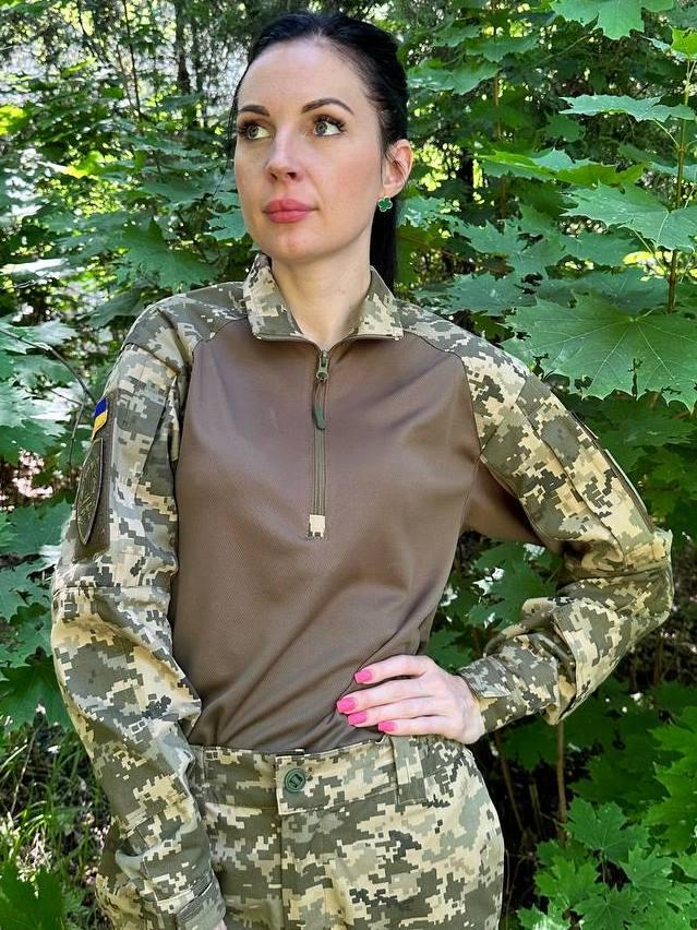Жіноча тактична бойова сорочка Убакс Піксель UBACS літній жіночий піксель ММ14