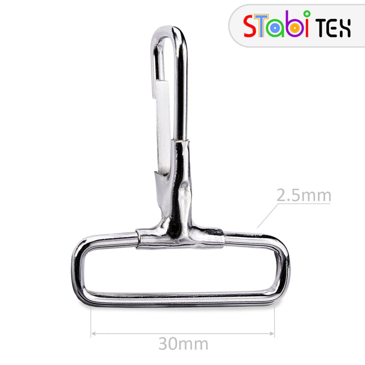 Карабін 30мм х 2,50мм Нікель, фото 1