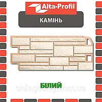 Фасадна панель Альта-Профіль Камінь 1130х470х20 мм Білий