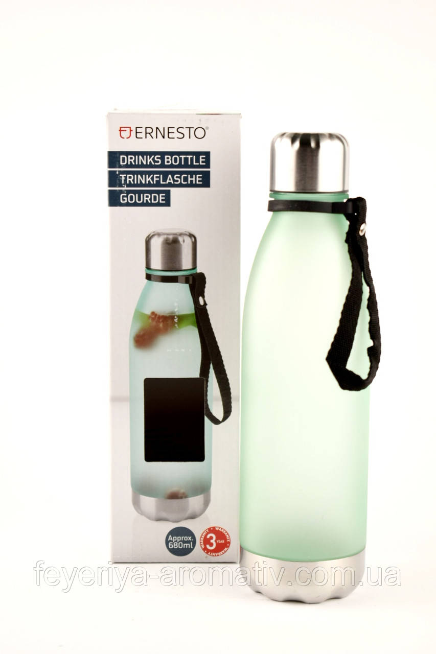 Пляшка пластикова з ремінцем для води Ernesto 680 мл Німеччина, фото 1