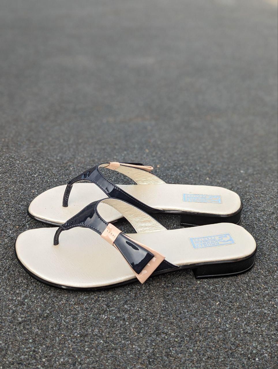 STTOPA Размер 39-25,5 см. Шльопанці з натуральної шкіри шкіряні. 116-3641 Сині Рожеві, фото 1