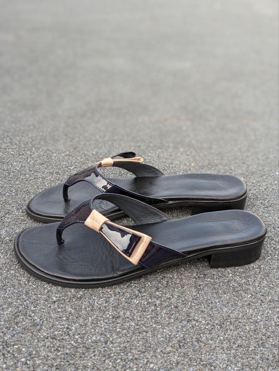 STTOPA Розміри 36-43. Шлепанці великі шкіряні. 116-3643 Чорні, фото 1