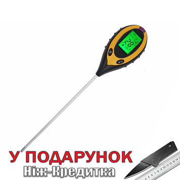 PH-метр / вологомір / термометр / люксметр для ґрунту AMT-300