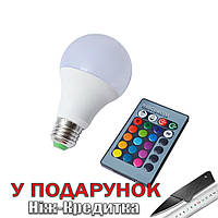 Светодиодная лампа LED RGB 15вт 16 цветов