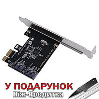 Плата розширення PCI-E в 2 порти SATA 3.0 (6 Гбіт/с)