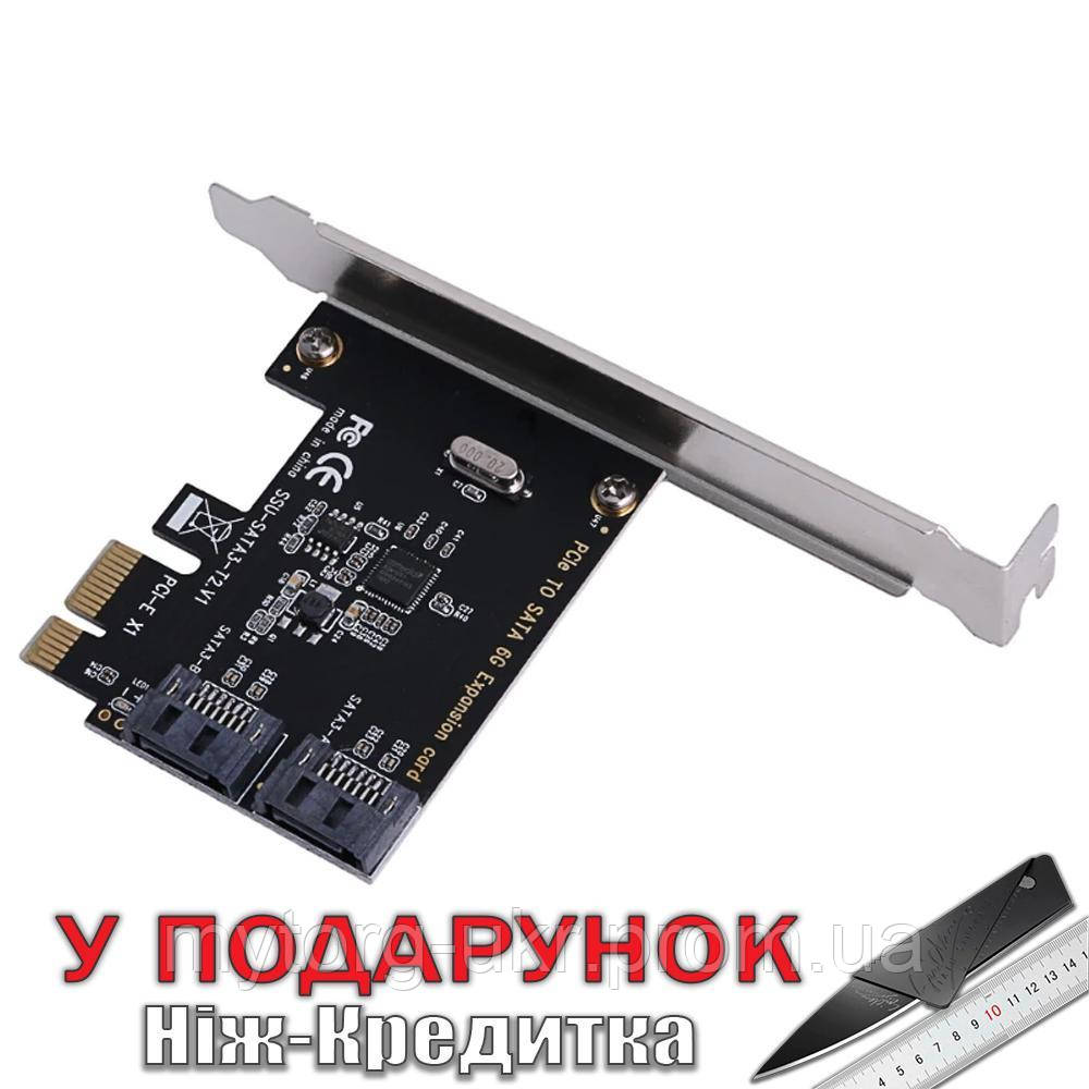 Плата розширення PCI-E в 2 порти SATA 3.0 (6 Гбіт/с)