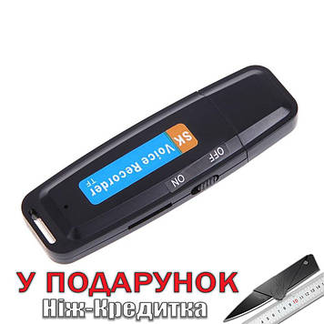 Цифровий диктофон із записом на карти Micro SD TF Поддержка 32GB Чорний