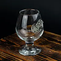 Сувенирный Коньячный бокал с кубами прозрачный 350 мм