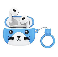 Беспроводные детские наушники Hoco EW46 CAT Bluetooth с зарядным кейсом и микрофоном блютуз наушники вкладыши