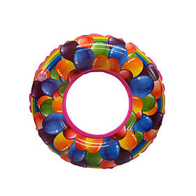 Дитячий надувний круг Bambi BT-IG-0025, 60см (Рожевий), Toyman