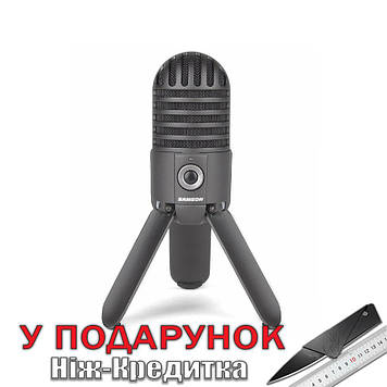 Мікрофон Samson USB конденсаторний з аудіо виходом для навушників  Чорний
