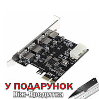 Плата розширення PCI-E в 4 порту USB 3.0