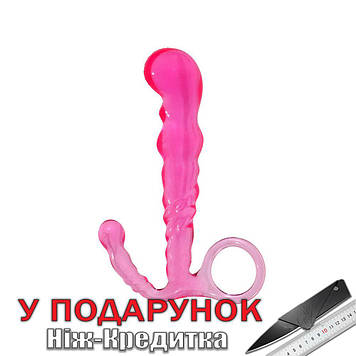 Анальний стимулятор подвійний Sexy toy S (11.1 см х 8.1 см) Розовая