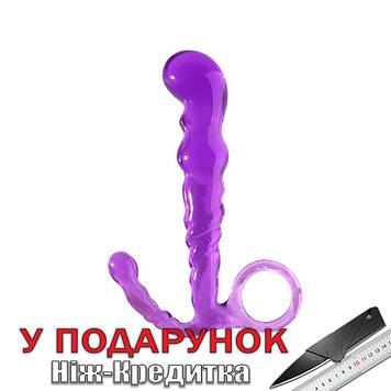 Анальний стимулятор подвійний Sexy toy S (11.1 см х 8.1 см) Фиолетовый