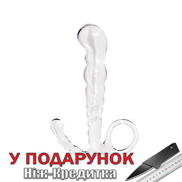 Анальний стимулятор подвійний Sexy toy M (11.8 см х 8.2 см) Білий