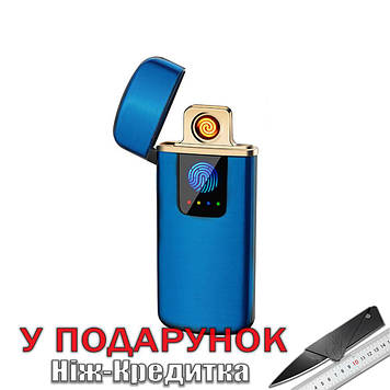 Запальничка USB Touch ID електроімпульсна  Синий
