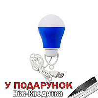 Кемпинговая светодиодная LED-лампа USB Синий