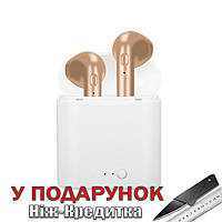 Стерео гарнитура Rovtop i7s Bluetooth беспроводная Зототой