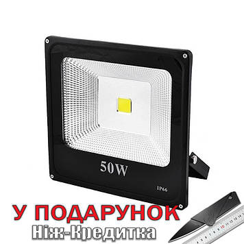 Світлодіодний прожектор SLIM YT-50W COB, вологозахист IP66, Преміум, 4500Lm 50W COB