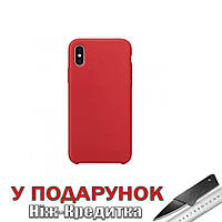 Чехол накладка для iPhone XS силиконовая iPhone XS Красный