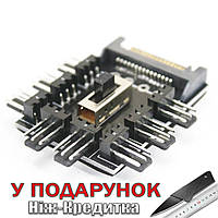 Хаб сплиттер для питания 8 вентиляторов 12В 3 pin от Sata 7 pin