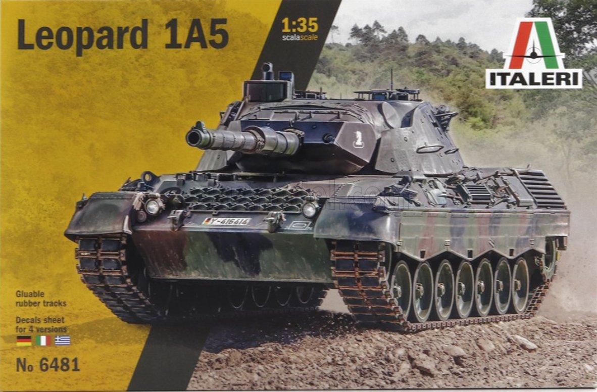 Leopard 1A5. Збірна модель німецького танка в масштабі 1/35. ITALERI 6481