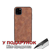 Чохол X Level для iPhone 11 Pro зі штучної шкіри з силіконовим краєм iPhone 11 Pro Коричневий