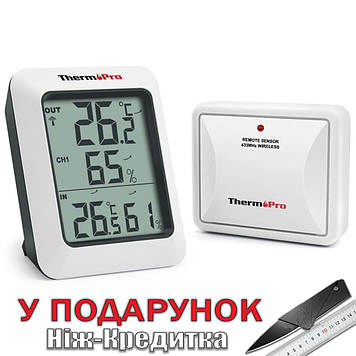 Термометр гігрометр ThermoPro TP60S з зовнішнім датчиком