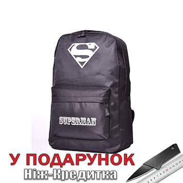 Рюкзак SUPERMAN з люмінесцентним малюнком водонепроникний Superman Чорний
